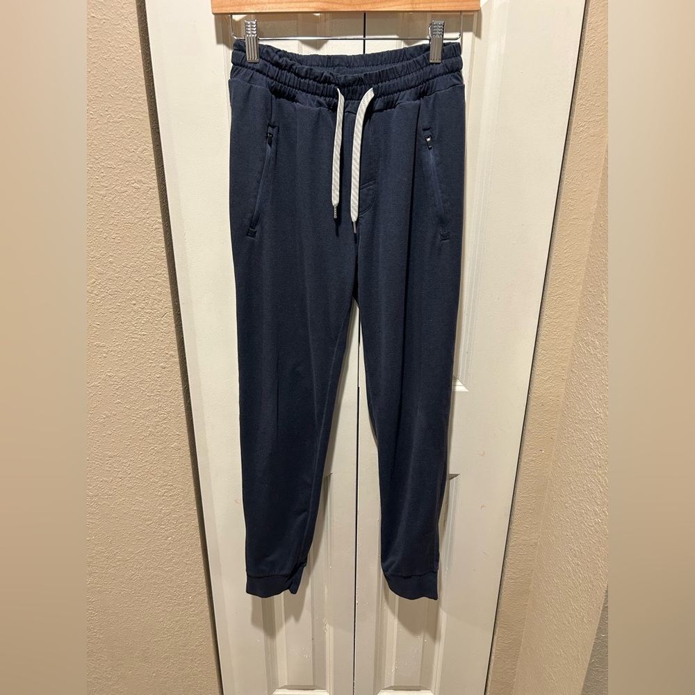 Vuori DreamKnit Ponto Performance Sweatpants in Azure Heather ,Small - Picture 8 of 11